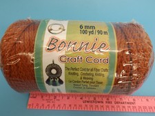 NEW Pepperell Bonnie Macrame Craft Cord - 6mm X 100yd - RUST color
