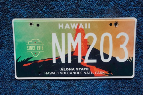 Hawaii VOLCANOES NATIONAL PARK License Plate Volcano Island Tag