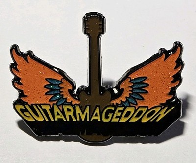 Guitarmageddon Pinback Enameled Numbered 61/100 Guitar Music Fandom Collectible