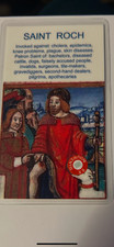 Saint Roch 3rd Class Relic Card  Patron of falsely  accused Epidemics Plagues
