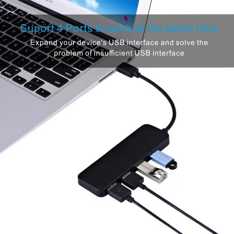 4 Port USB 3.0 Hub Splitter Multi Adapter 5Gbps High Speed For PC Desktop Laptop - Image 3 of 4