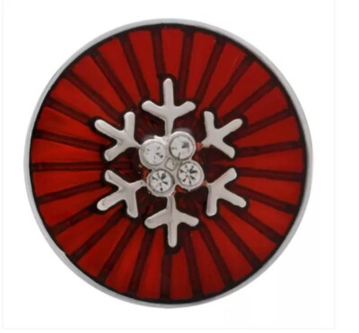 Mini Snap Jewelry Snowflake Christmas Enamel fits 12mm Petite Ginger Charm