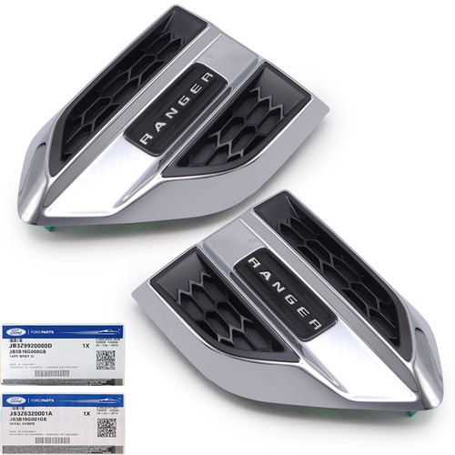 Pair Side Vent Air Flow Fender For Ford Ranger XLT Wildtrak 2015 2019 - Imagen 6 de 8