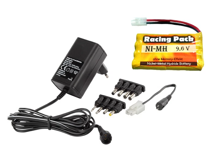 MARKENLOS Cargador para Batería 4,8-9,6V+RC Pack 9,6V/2300mAh AA L4x2NiMH+Tamiya Plug
