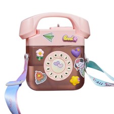 Telephone Shape Water Bottle Plastic Drinking Bottle Aesthetic Water Bottle