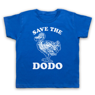 SAVE THE DODO AUSGESTORBENER VOGEL LUSTIGE PARODIE TIERRECHTE KINDER T-SHIRT