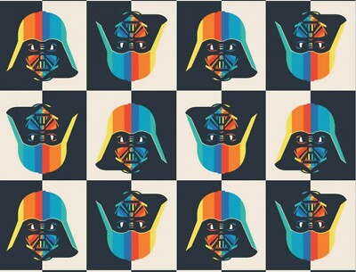 STAR WARS FABRIC RAINBOW DARTH VADER CAMELOTS FABRICS 100% COTTON