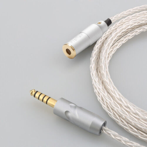 HIFI 8 core OCC 4.4mm Male to Female Balanced Headphone Cable Gold Plated Plug - Picture 5 of 8