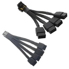 12cm/4.72in 16Pin to 4x8 Pin PCIE 5.0 Graphics Card Power Supply Adapter Cable