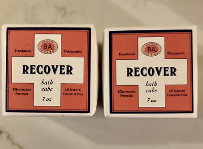 Baudelaire RECOVER Essential Oils Effervescent Therapeutic Bath Cube Set of 2