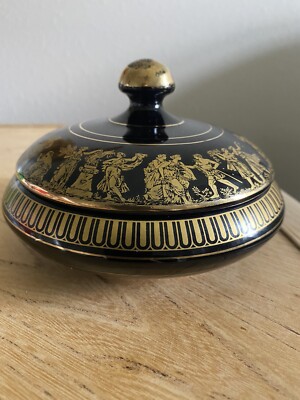 I.SPYROPOULOS ギリシャ 24K GOLD 飾り皿　灰皿 Vintage I.SPYROPOULOS ギリシャ 24K GOLD 飾り皿 灰皿 I Spyropoulos