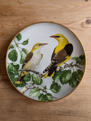 Franklin Mint Pirol Limoges Porzellan Teller Vögel der Wildnis von Wilhelm Bühler