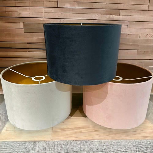 Velvet Lampshade High Quality Brushed Gold Lining For Ceiling Table Floor. - Picture 46 of 46