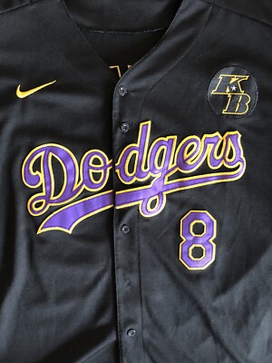 Los Angeles Dodgers Kobe Bryant Black Nike Jersey Size Large/XL | eBay