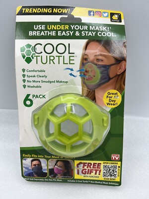 As Seen On TV COOL TURTLE 6-Pack Under Your Mask Enhancer Breathe Easy Stay Cool