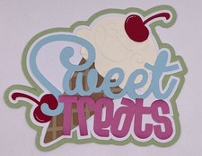 Sweet Treats Ice Cream - Handmade Paper Piecing Scrapbook Embellishment Die Cuts