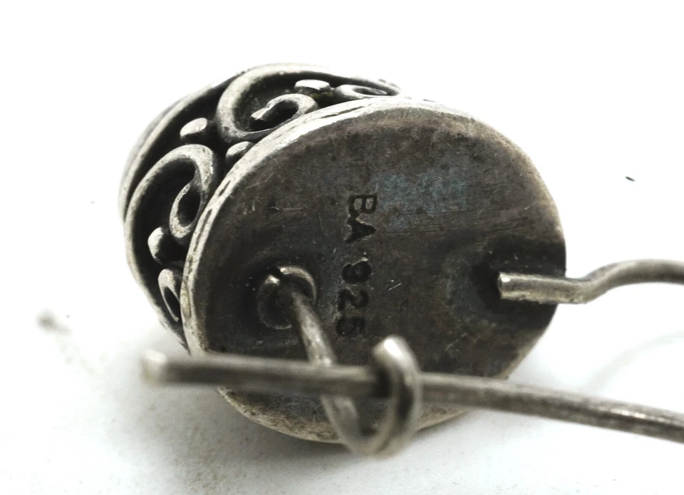 Vintage BA Bali Sterling Silver & Pearl Earrings - Image 4 of 4