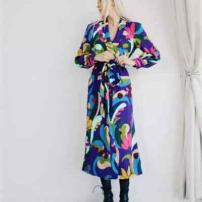 INC Mar Full Bloom Long Duster / Belted Jacket (NWT) Luca Garden Sz M 