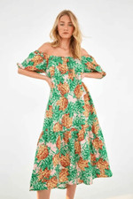 FARM RIO Pineapple Garden Linen Dress Size XS Hawaiian