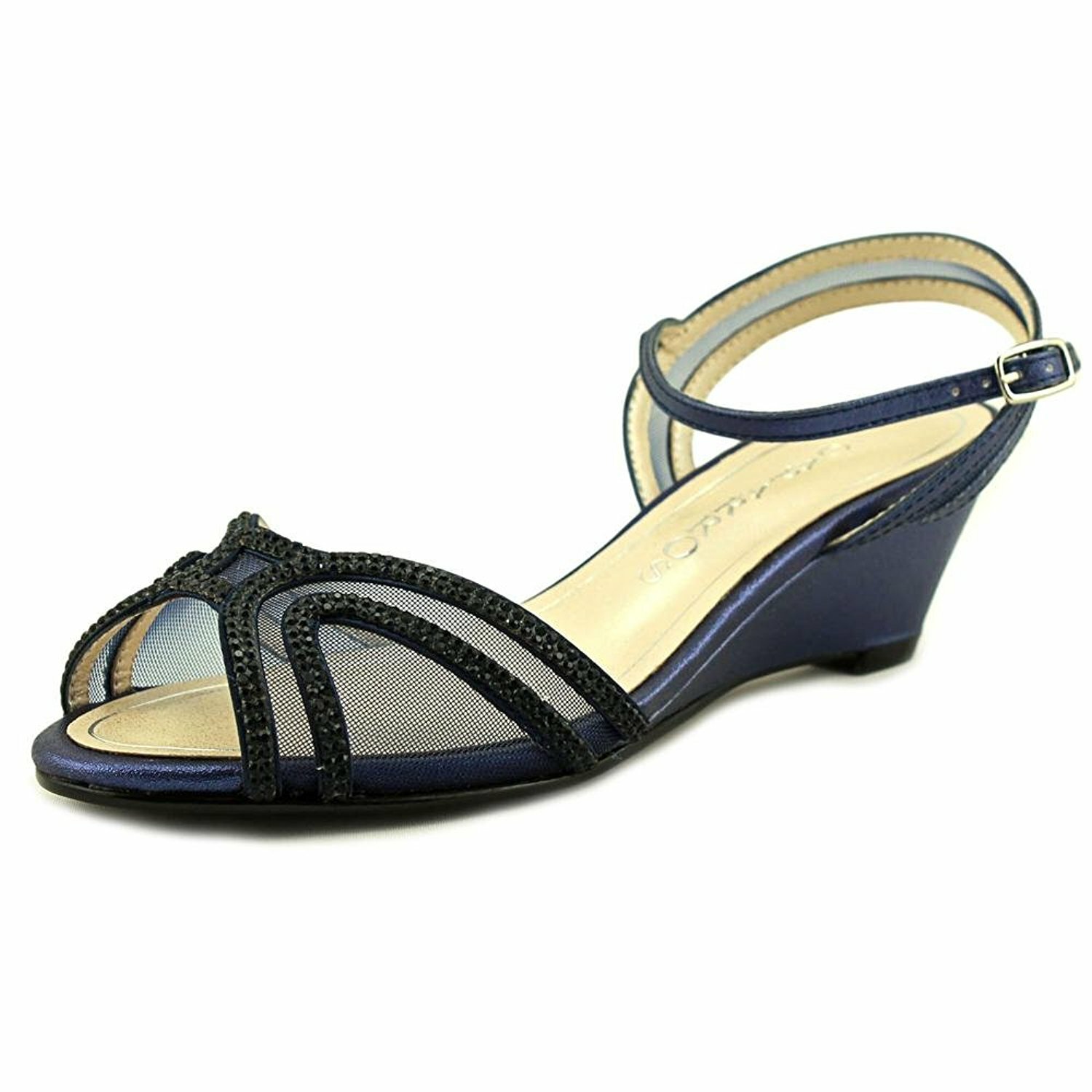 Caparros para mujer Hilton Puntera Abierta nupcial Charol, Azul Metálico, 5.5 1ArX | eBay