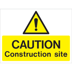 10 x Multipack Caution Construction Site large Safety Notice Sign 800mm x 600mm 10 x Multipack Caution Construction Site large Safety Notice Sign 800mm x 600mm