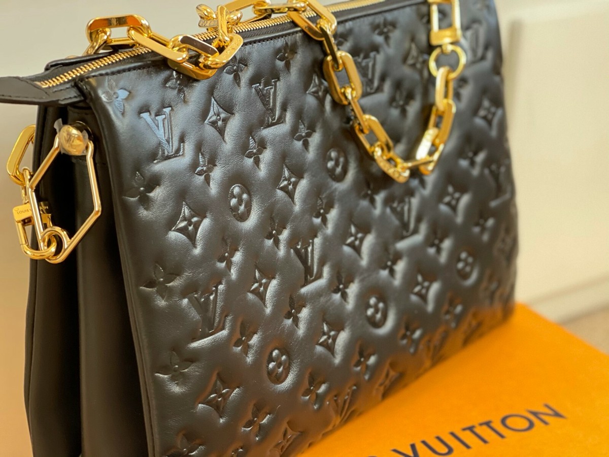 Louis Vuitton Coussin MM Bag Black 2021 LV M57783 Monogram Genuine 
