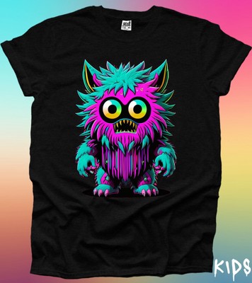 Niedliches Monsterfilm gruselig Halloween Teddy T-Shirt Junge Mädchen MESSAGE ME DIE GRÖSSE UK