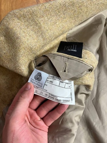 Pal Zileri Men's Virgin Wool Blazer Straw-cream color Size 58 - Picture 19 of 20