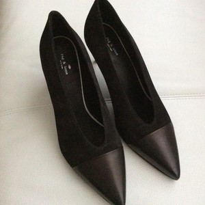 bone suede pumps