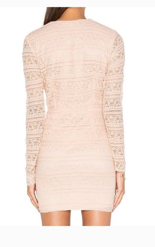 Endless Rose Women’s light pink V-neck long sleeve lace dress Size S - Picture 11 of 11