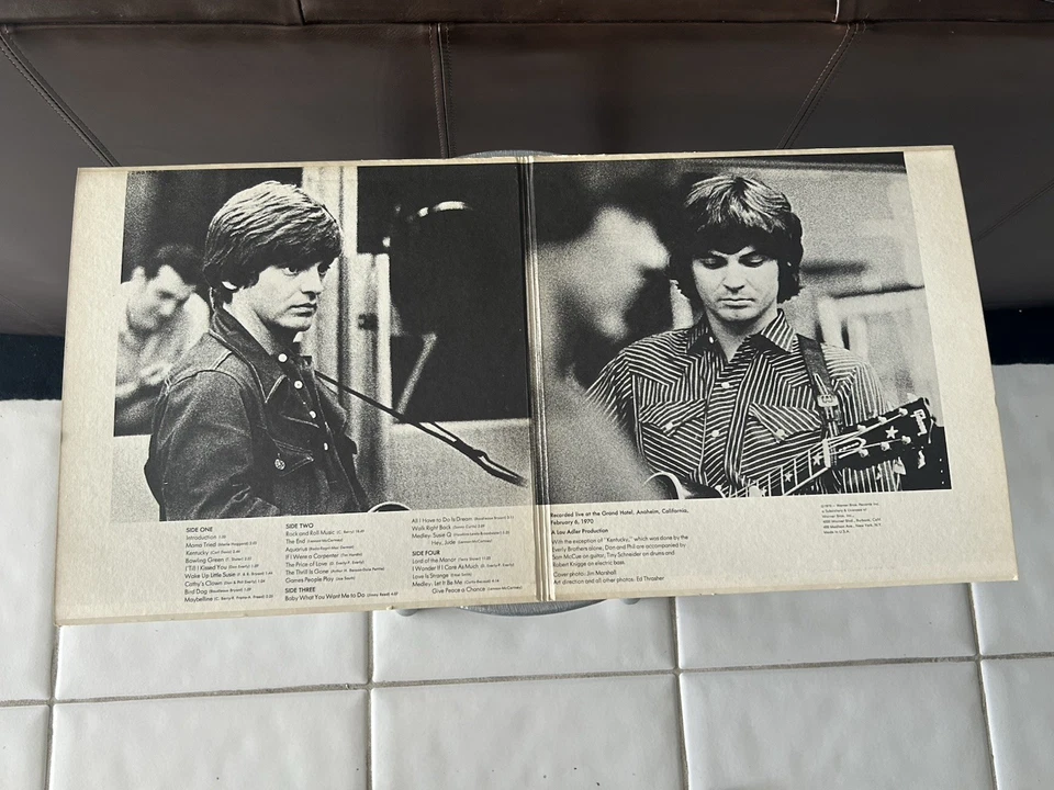 "The Everly Brothers Show" 2-LP U.S. WHITE LABEL PROMO; LIVE 1970 WB 2WS 1858 Foto 3 de 4