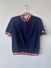 Vintage 70s Lord Blair Acrylic Quarter Zip Short Sleeve Crop Sweatshirt Medium