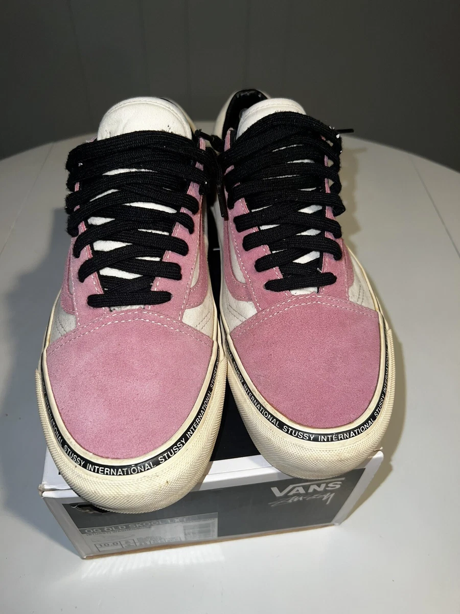 Stussy Vans OG Old Skool LX WASHED/ROSE Rare Preowned Mens Size 10 Streetwear