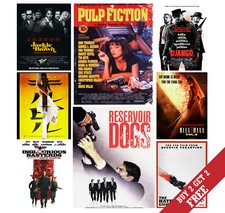Poster A3 QUENTIN TARANTINO TUTTI I FILM opzioni stampa foto pellicola decorazione casa arte