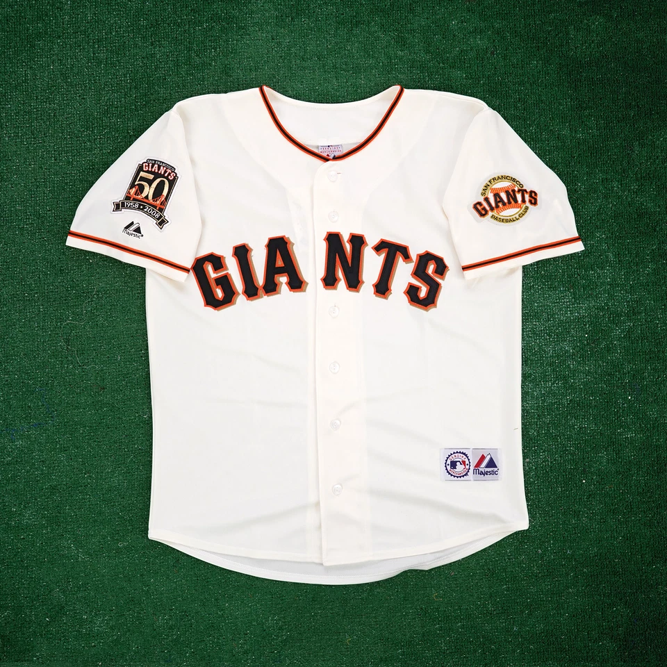 Omar Vizquel signed 2008 San Francisco Giants 50th Home Cream Jersey PSA/DNA - Image 2 of 4