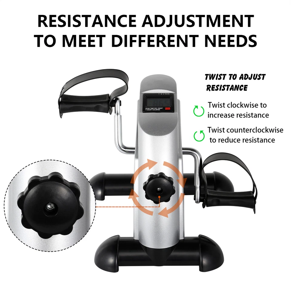 Mini Exercise Bike Pedal Exerciser Under Desk Exercise Bike Arm&Leg Trainer - Image 3 of 4