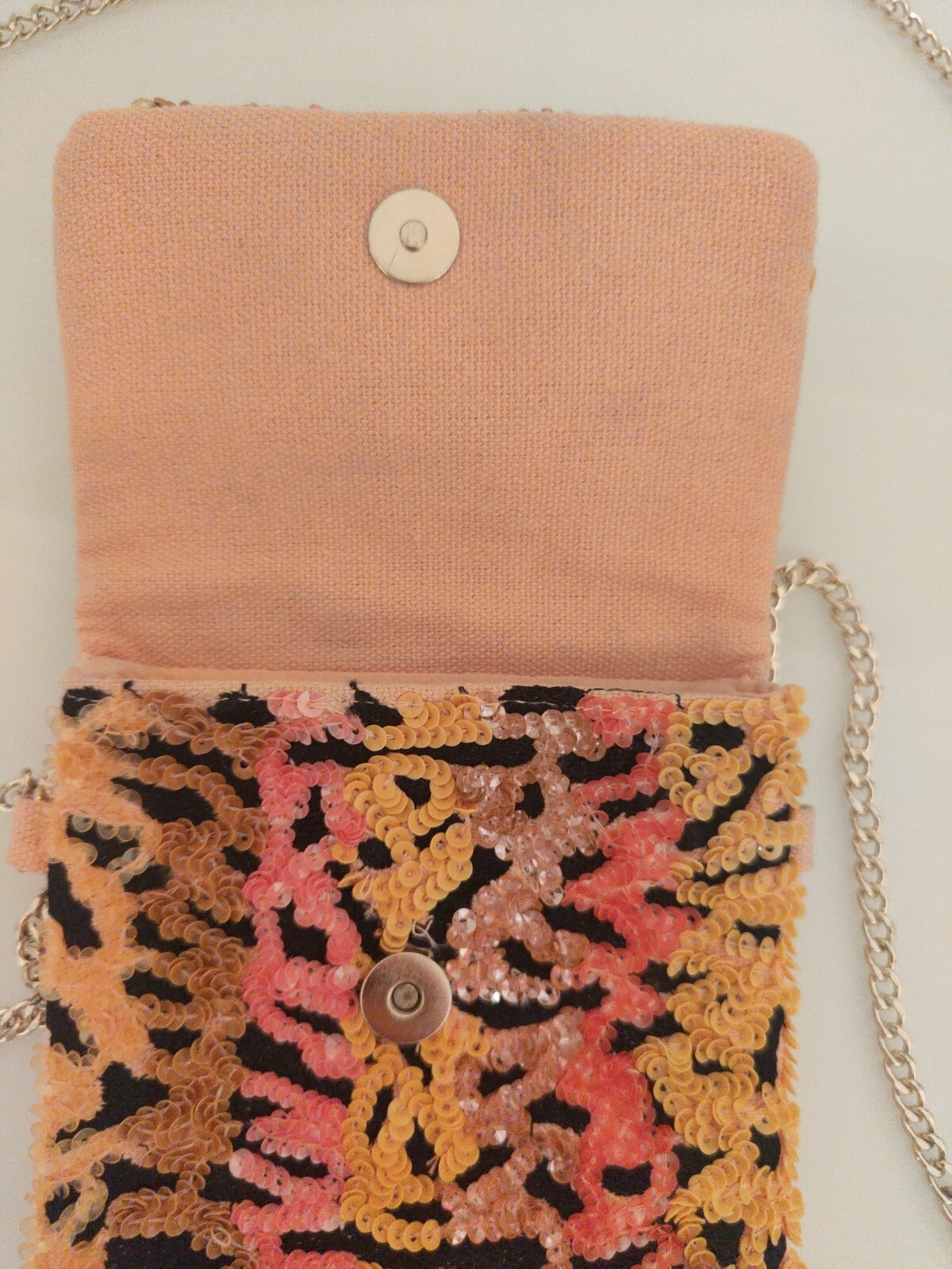 Orange Sequin Cross Body Bag By Oliver Bonas eBay