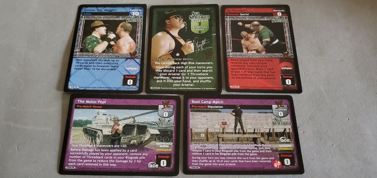 WWE Raw Deal SGT SLAUGHTER LEGEND SUPERSTAR 5 card Starter Set | eBay
