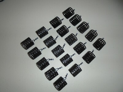 20 x Round Metal Cage Feeders with swivels - 10 grams.  Carp / Coarse fishing