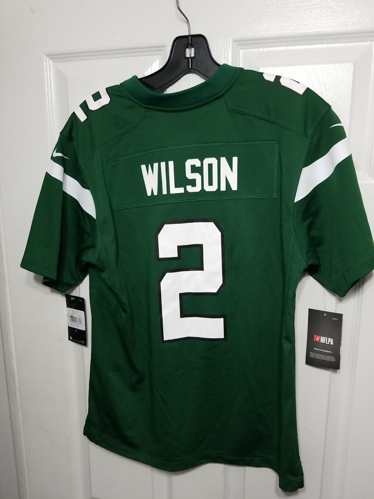Lot Of 2 Nike Football Jersey Youth Large Green White Zach Wilson New