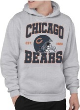 NFL Team Apparel Chicago Bears Hoodie Gray Sweatshirt Mens Size M