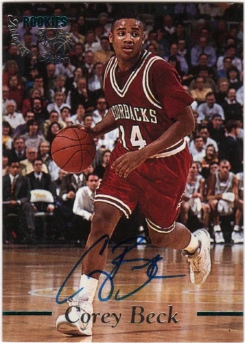 1995 Corey Beck Basketball Rookies Edition Rookie Auto Card Arkansas Razorbacks