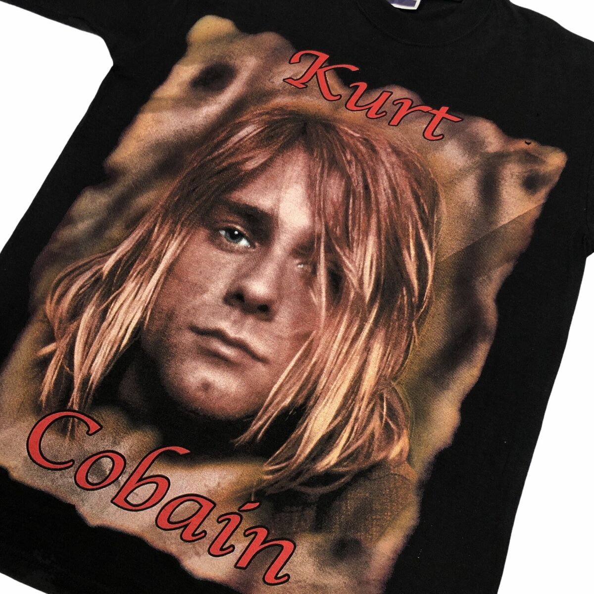 Vintage Kurt Cobain Black T-Shirt Mens Large Turbogadget Vintage Kurt Cobain Black T-Shirt Mens Large Turbogadget