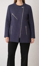 Ladies glamorous size XS navy wool zip up coat #warm #casual #work