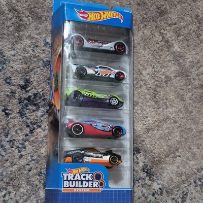 Hot Wheels Track Builder 1:64 Diecast Car 5-Pack Brit Speed Bedlam Saber CUL8R
