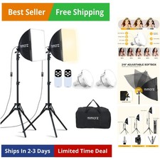 2Pack Professional Softbox Lighting Kit, 16'' x 16'' Studio Lights with 85W 2...