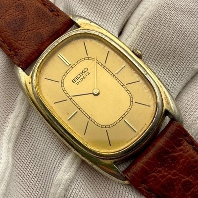 Vintage Art Deco Seiko Watch Men s Gold plated Beautiful & Authentic Watch 1980