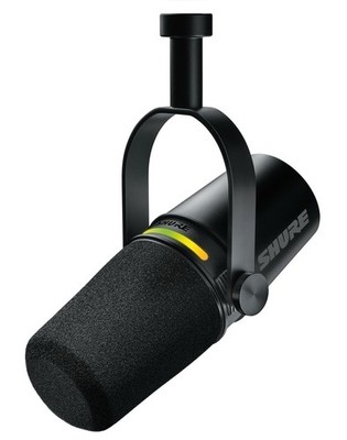 Shure MV7+ Podcast Dynamic Microphone. OBS Certified, Enhanced Audio, LED Tou...