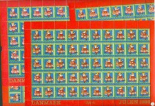 Denmark. 4 Christmas Sheet 1968. Damaged,Defect Sheets.  Santa. See Condition