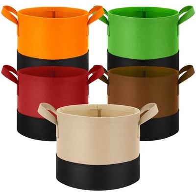 3 Gallon Fabric Grow Bags 5Pack  Heavy Duty Nonwoven Pots for Gardening